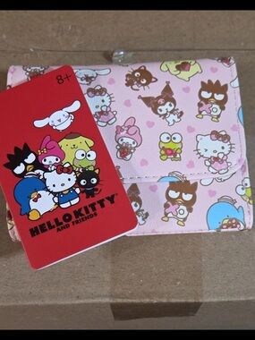 NWT Sanrio Loungefly Hello Kitty & Friends Pink Folding Women's Wallet